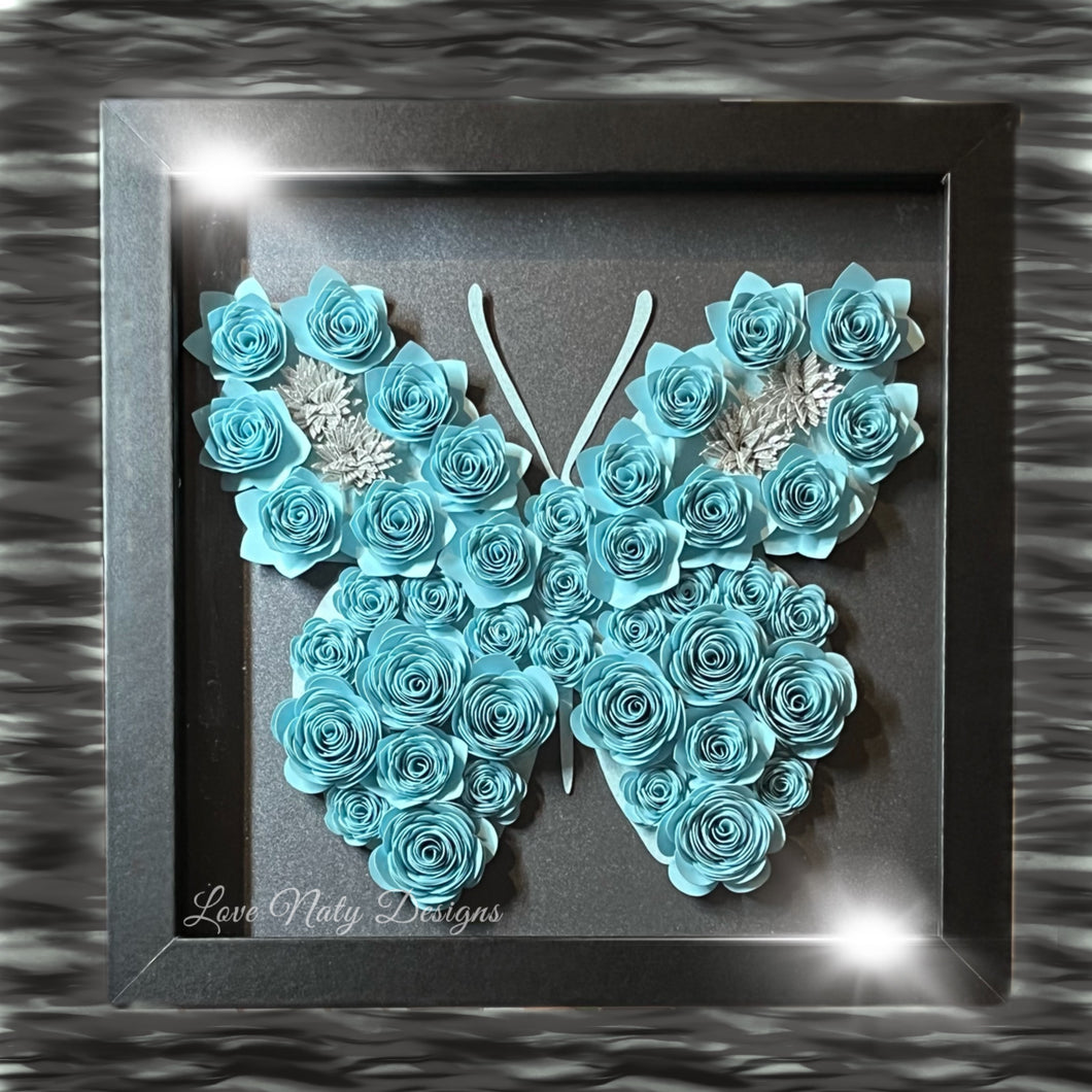 8x8 Sky blue butterfly