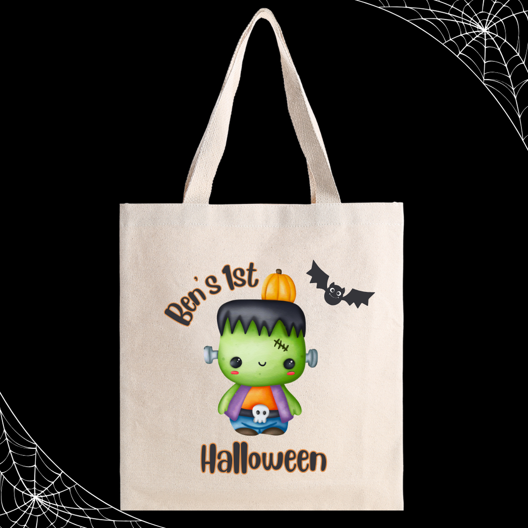 Personalized 1st Halloween Trick-or-Treat Bags