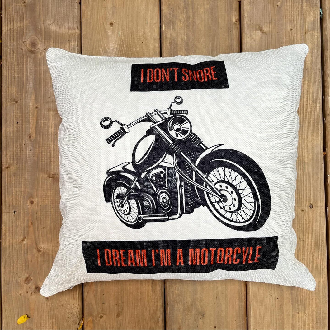I don't snore I dream I'm a motorcycle