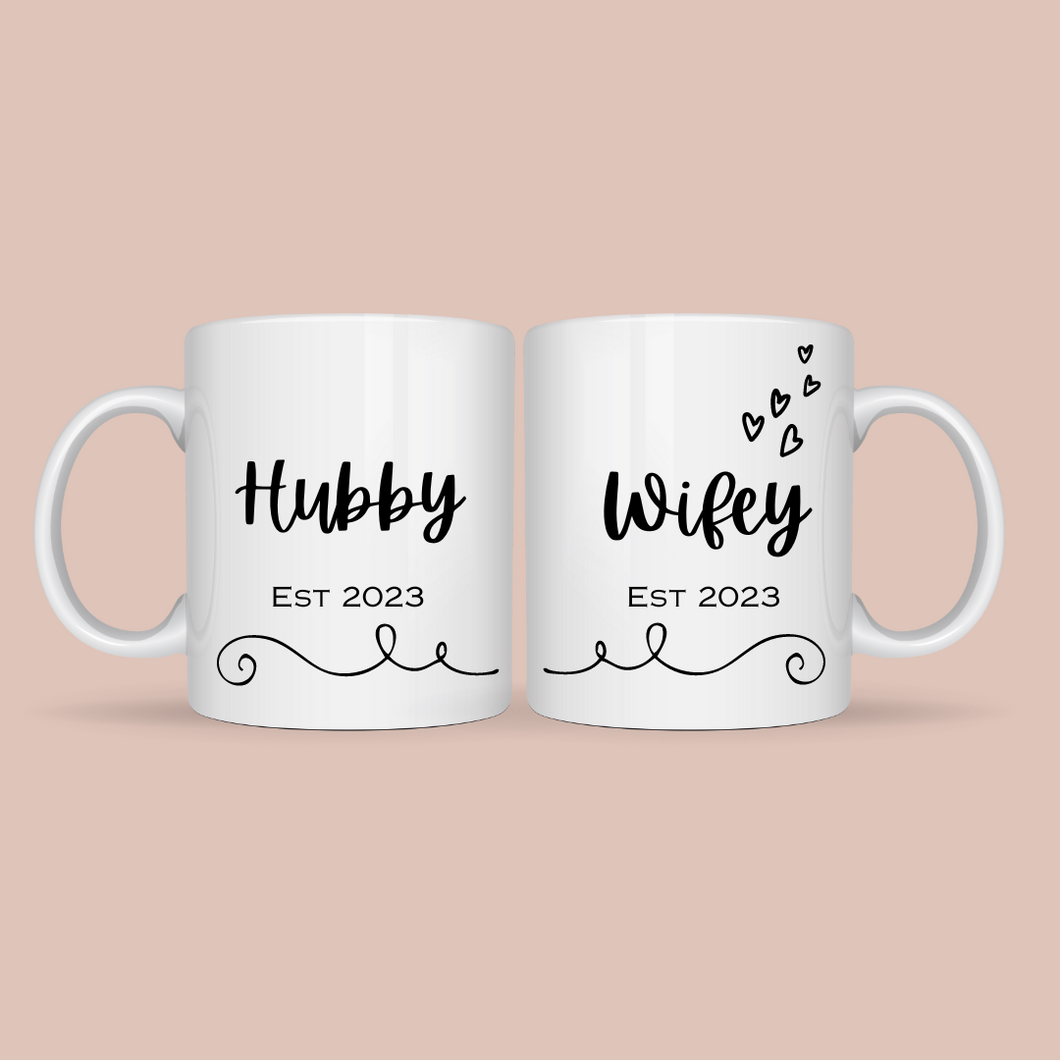 Hubby & Wifey Personalized Mug